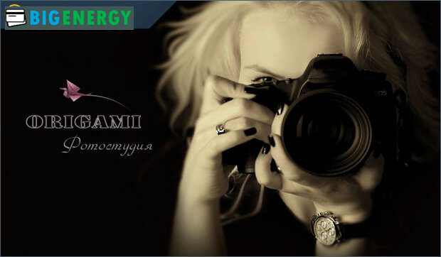 Євгена Корнєва на логотипі фотостудії ORIGAMI