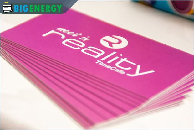 Візитки тайм-кафе Reality