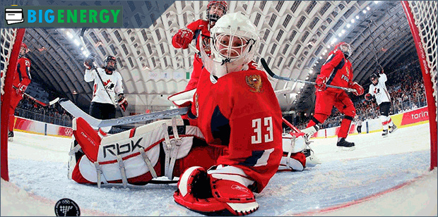 Хокейний воротар за роботою