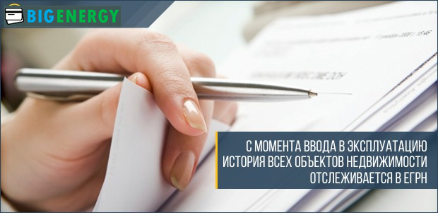 Історія об'єктів нерухомості в ЕГРН
