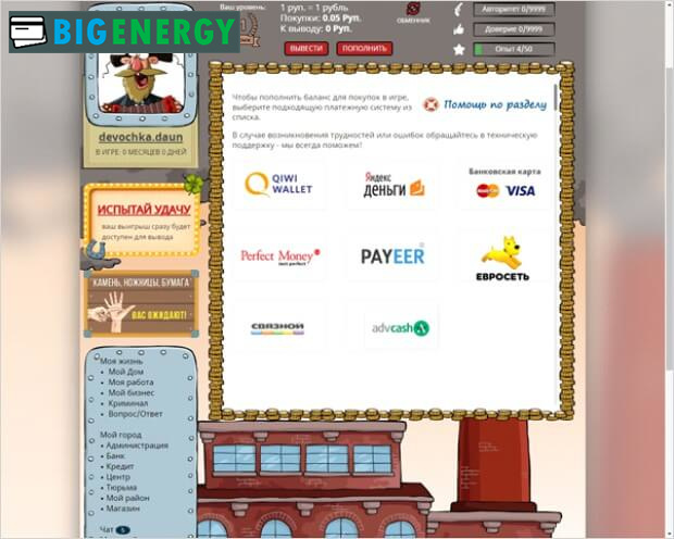 Способи поповнення і виведення коштів